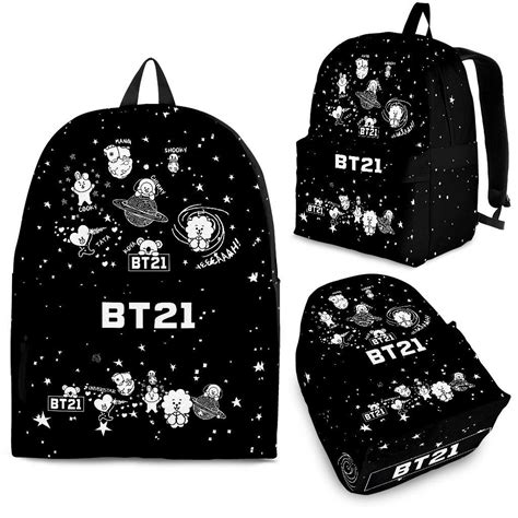 Bts Black And White Leather Backpack | NAR Media Kit