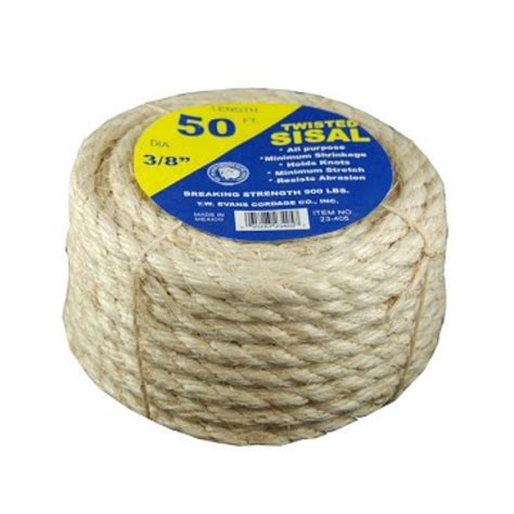 Sisal Rope | 3-Strand Construction Natural Fiber | JB Rope Supply