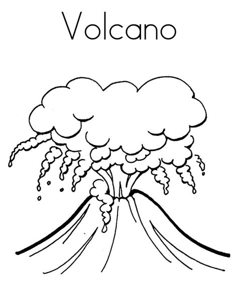 Free Printable Volcano Coloring Pages For Kids