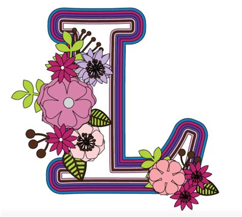 Layered Letter L With Flowers, SVG File, Alphabet SVG for Cricut ...