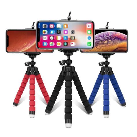 Smartphone Tripod with Bluetooth selfie remote for iPhones and Android ...