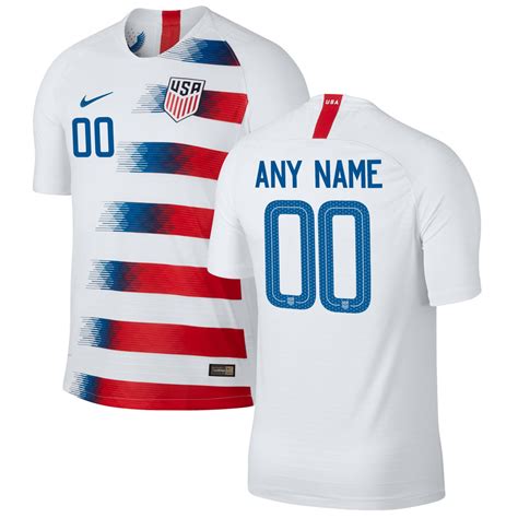 Men's Nike USA 2018-2019 Home SOCCER Custom Jersey – White