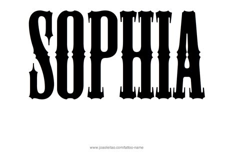 Sophia Name Tattoo Designs