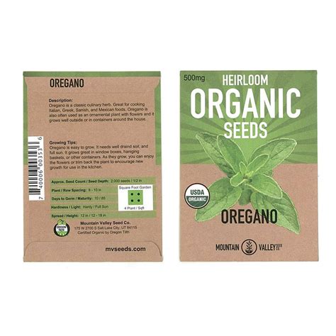 Oregano Herb Garden Seeds - Common Italian - 500 mg Packet - Non-GMO ...