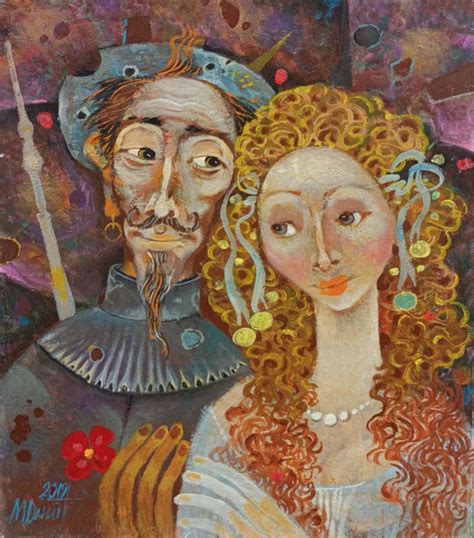 Don Quixote and Dulcinea - painting by Mitko Dimitrov | Maestro