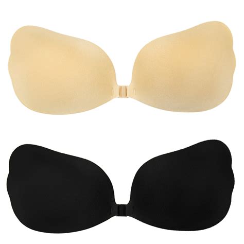 Adjust STRAPLESS BACKLESS Invisible BRA Push Up Silicone Lingeries ...