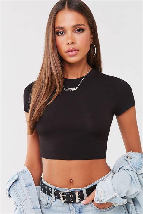 Cropped Knit Tee | Forever 21 | Cute crop tops, Crop top blouse ...