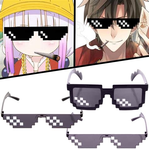 THUG LIFE GLASSES Deal With It Meme Sunglasses MLG Pixel Gamer Shades ...