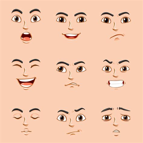 Different facial expressions of human 520213 Vector Art at Vecteezy