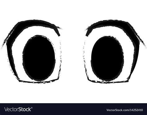 Big cartoon eyes icon image Royalty Free Vector Image