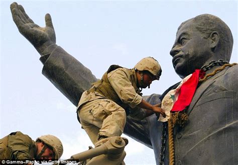 Marine pictured pulling down statue of Saddam in Baghdad questions ...