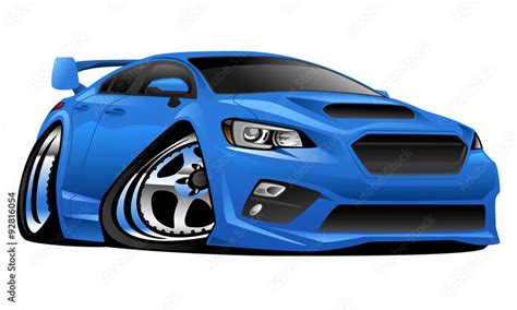 Modern Import Sports Car Cartoon Isolated Vector Illustration, cool ...