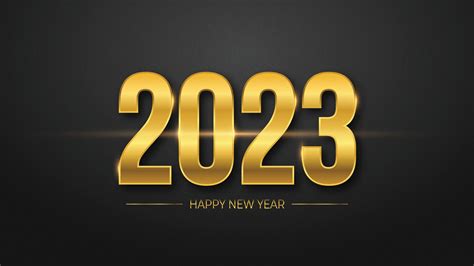 2023 Happy New Year elegant design - vector illustration of golden 2023 ...