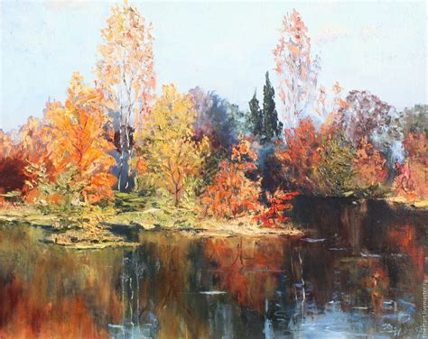 Pin by Сойка on осень | Large landscape painting, Landscape paintings ...