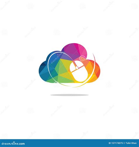 Computer Mouse Logo Design. Stock Vector - Illustration of cloud ...