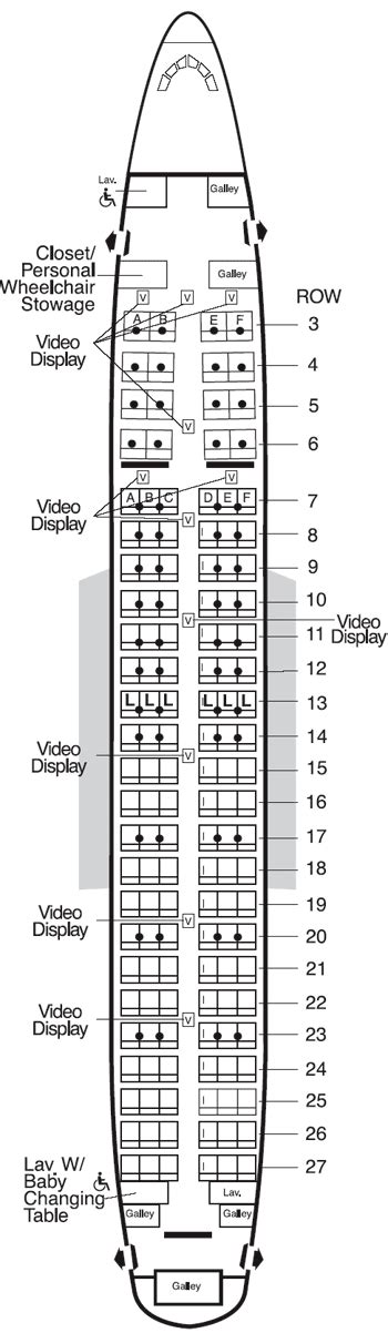 american airlines boeing 737-800 seating map aircraft chart | American ...