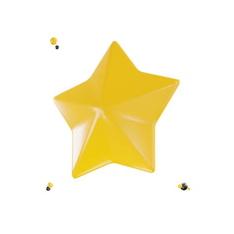 3D render gold star sparkle emoji. star Magic element. 22541337 PNG