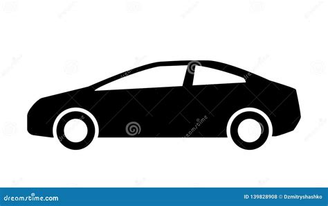 Car Side View Silhouette Icon Stock Vector - Illustration of graphic ...