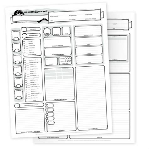 Dnd Character Sheet | kinggoldart.vn