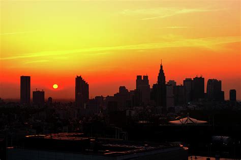 Tokyo Skyline At Sunset #4 by Vladimir Zakharov