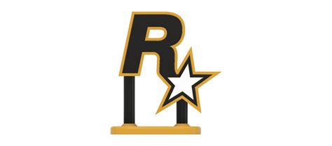 Archivo STL Logotipo de Rockstar Games・Diseño de impresora 3D para ...