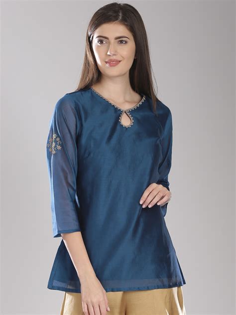 Buy Fabindia Blue Kurti - Kurtis for Women 1594948 | Myntra