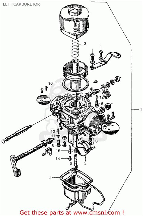 Honda Cb450 Super Sport 450 K0 Us Black Bomber 1965 Left Carburetor ...
