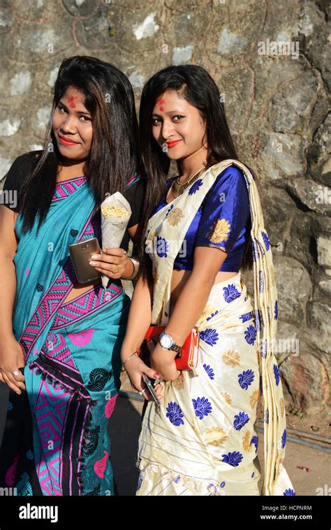 Beautiful Assamese girls in Guwahati, Assam Stock Photo - Alamy