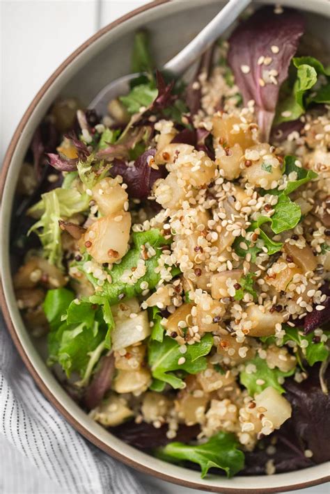 Sesame Roasted Turnip Salad with Quinoa | Naturally Ella