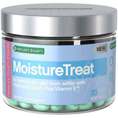 Nature's Bounty® MoistureTreat Dietary Supplement, With Hyaluronic Acid ...