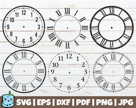 Clock Face SVG Bundle SVG Cut Files commercial use | Etsy