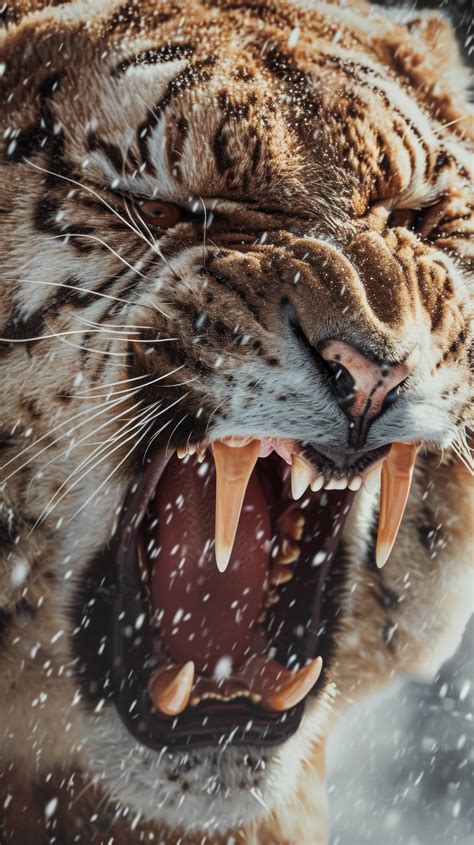 tiger roaring, close-up of tiger face, angry tiger, wildlife ...