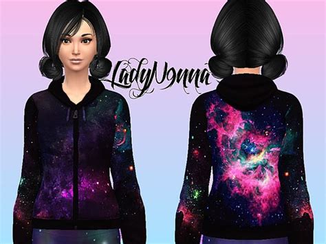 Neon Galaxy Hoodie by swaghard | Galaxy hoodie, Sims 4, Sims