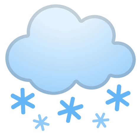 Cloud with snow Icon | Noto Emoji Travel & Places Iconset | Google