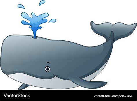 Cute whale cartoon Royalty Free Vector Image - VectorStock