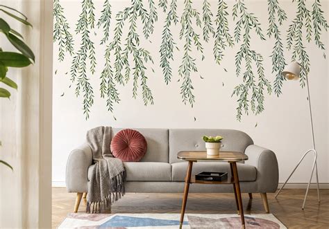 Falling leaves wall mural | Wallco