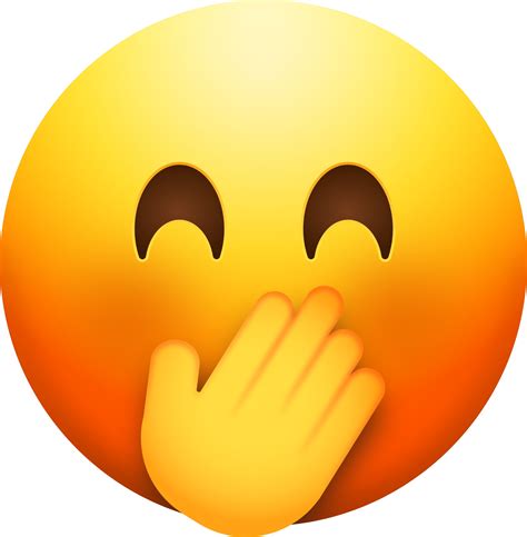 "Hand Over Mouth Blushing Face" Emoji - Download for free – Iconduck