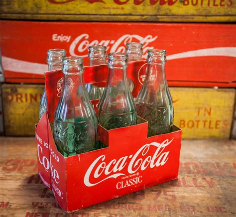 Vintage 1980s Coca Cola Christmas 6 Pack Glass Bottles Original Box ...