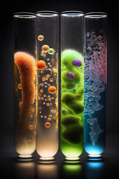 Premium Photo | Bacteria in test tubes in the laboratory generative ai