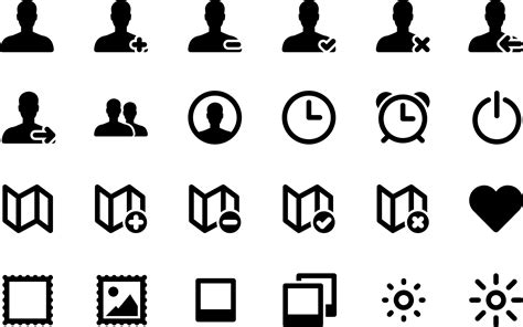 Clipart - Simple Black Icon Set