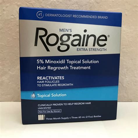 Rogaine Men's Topical Solution Extra Strength 5% Minoxidil - 3-Month S ...