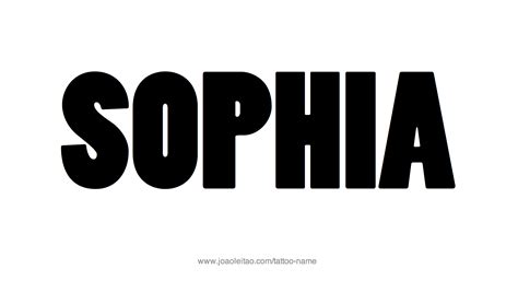 Sophia Name Tattoo Designs