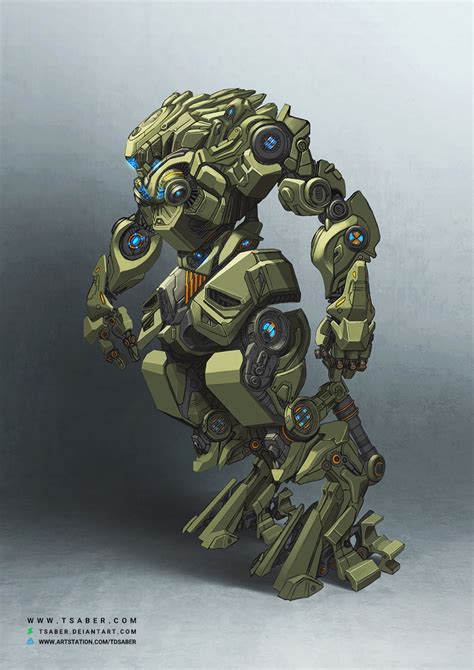 Mech Design Concept Art - Scifi Mech Design - Tsaber - Tsaber