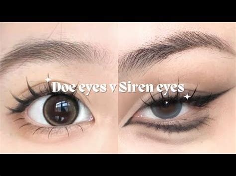 Doe eyes vs Siren eyes make-up tutorial | How to do doe eyes & siren ...