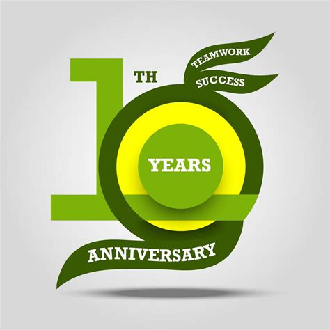 10th anniversary sign and logo celebration 535812 Vector Art at Vecteezy