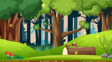 Cartoon Forest Scene