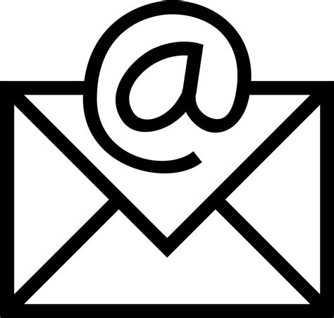 Free Black And White Email Icon, Download Free Black And White Email ...