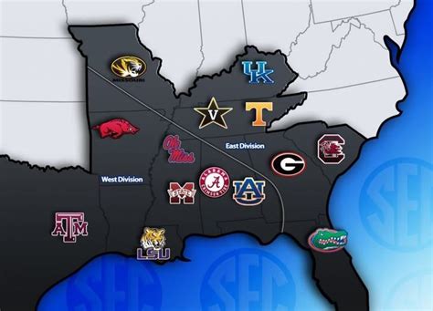 Cool SEC Map with Color Logos