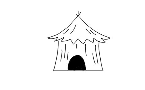 How to Draw a Simple Hut? | Step by Step Simple Hut Drawing for Kids