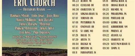 Eric Church Announces The Outsiders Revival Tour With Guests Jelly Roll ...